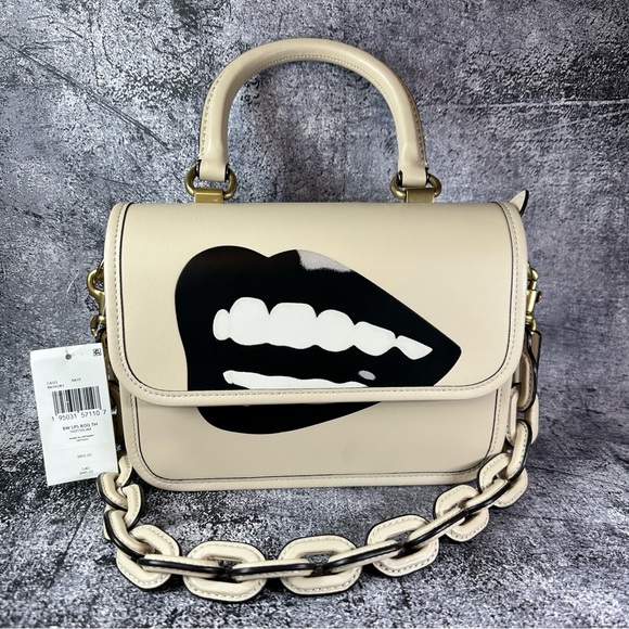 ♥ Coach X Tom Wesselmann Lips Rogue Top Handle ~ NWT ♥ - Picture 1 of 7